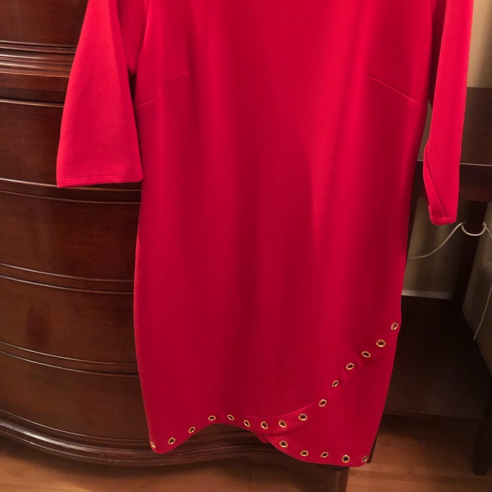 Red dress with gold!